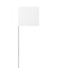 Plain Marking Flag White 4 in. x 5 in. w/ 21 in. Steel Staff (100/Bundle)