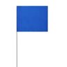 Plain Marking Flag Blue 4 in. x 5 in. with 21 in. Steel Staff (100/Bundle)
