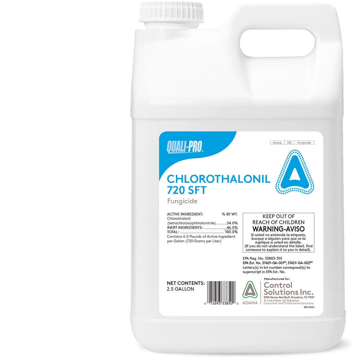 Chlorothalonil 720 SFT Liquid Fungicide 2.5 gal. Container (California ...