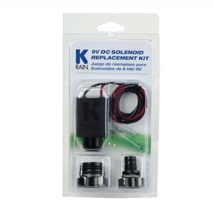 K-Rain Replacement 9V Solenoid Kit w/ 1 Rain Bird & 1 Hunter Adapter
