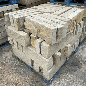 Building Stone Buff Lueders (4 in. Chopped) Sawn 8 in. Thick