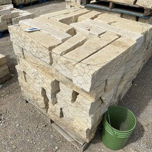 Drywall Cream Limestone (6 in. Chopped) Sawn 6 in. Thick