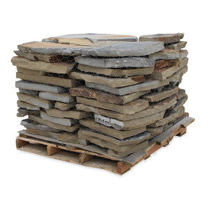 Flagstone Oklahoma Mixed Blue/Brown Laydown Thick 2 in.