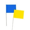 Standard Color 4 in. x 5 in. Marking Flag w/ 18 in. Wire Staff