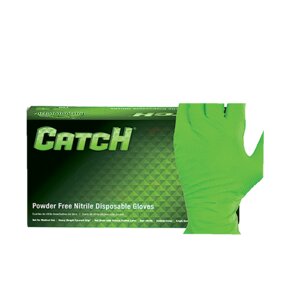 Neon Green Nitrile Textured Gloves - XL