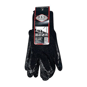 Glove Black Latex Coated X-Large