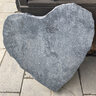 Stepping Stones Antique Black Limestone Heart Shaped 15 in. x 18 in.