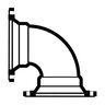 Mechanical Joint 90 Degree Bend Elbow Ductile Iron 3 in.