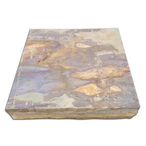 Squared Tennessee Variegated Brown Snapped Edges 36 in. x 36 in.