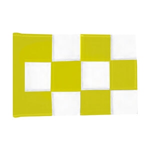 Flag, Checkered 14X20 Yellow/White