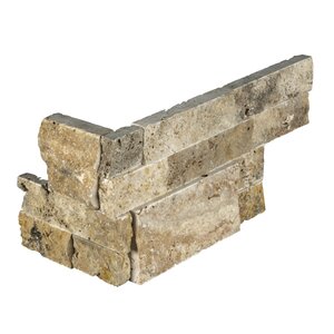 Ledger Panel Scabos Travertine Corners 6 in. x 18 in. (4 pc./box)