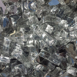 Fire Glass Reflective Silver 1/2 in. 20 lb.