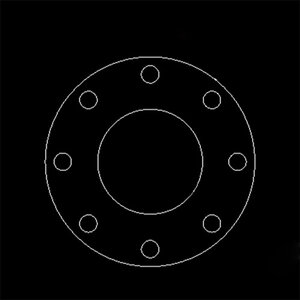 Full Face Gasket 1/8 in. Red Rubber 4 in.