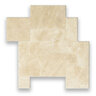 Dimensional Ivory Travertine Tumbled 1 3/16 in. x 8 in. x 8 in.