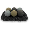 American Fire Glass Lite Stone Balls 4 in. Natural Uniformed Set (6 pc./set) 12 in. x 8 in.