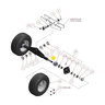 Turfware Front Axle with Bearing Races Assembly