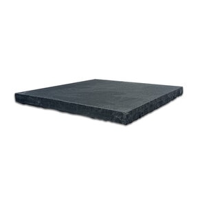 Cap Castle Black Limestone (Antiqued) Rockface 4 Sides 2 in. x 24 in. x 24 in.