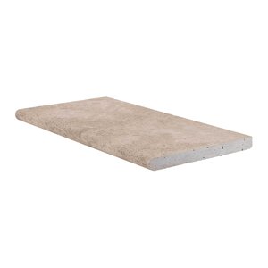 Coping Ivory Travertine Bullnose 1 Long 1 3/16 in. x 12 in. x 24 in.