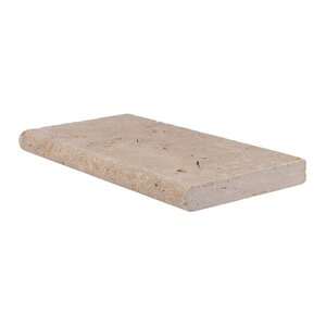 Coping Ivory Travertine Bullnose 1 Long 2 in. x 12 in. x 24 in.