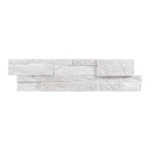 Ledger Panel White Quartzite Corner 6 in. x 24 in. (4 pc./box)