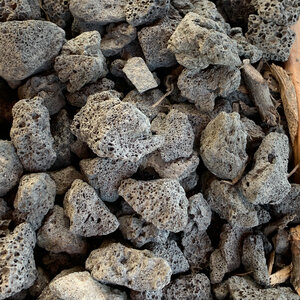 Bagged Black Lava Rock 3/4 in.