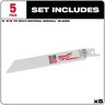 6 in. 8/12 TPI Sawzall Blades 5/pack