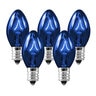 C7-Blue-Retrofit LED Faceted Replacement Bulb 3 LED 120V 1W E17 Nickel Base (25 pc./eggcrate)