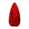 LED C9 Red Transparent - Faceted 