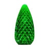 LED C9 Green Transparent - Faceted 