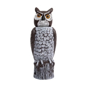 Natural Enemy Scarecrow Rotating-Head Owl 18 in.