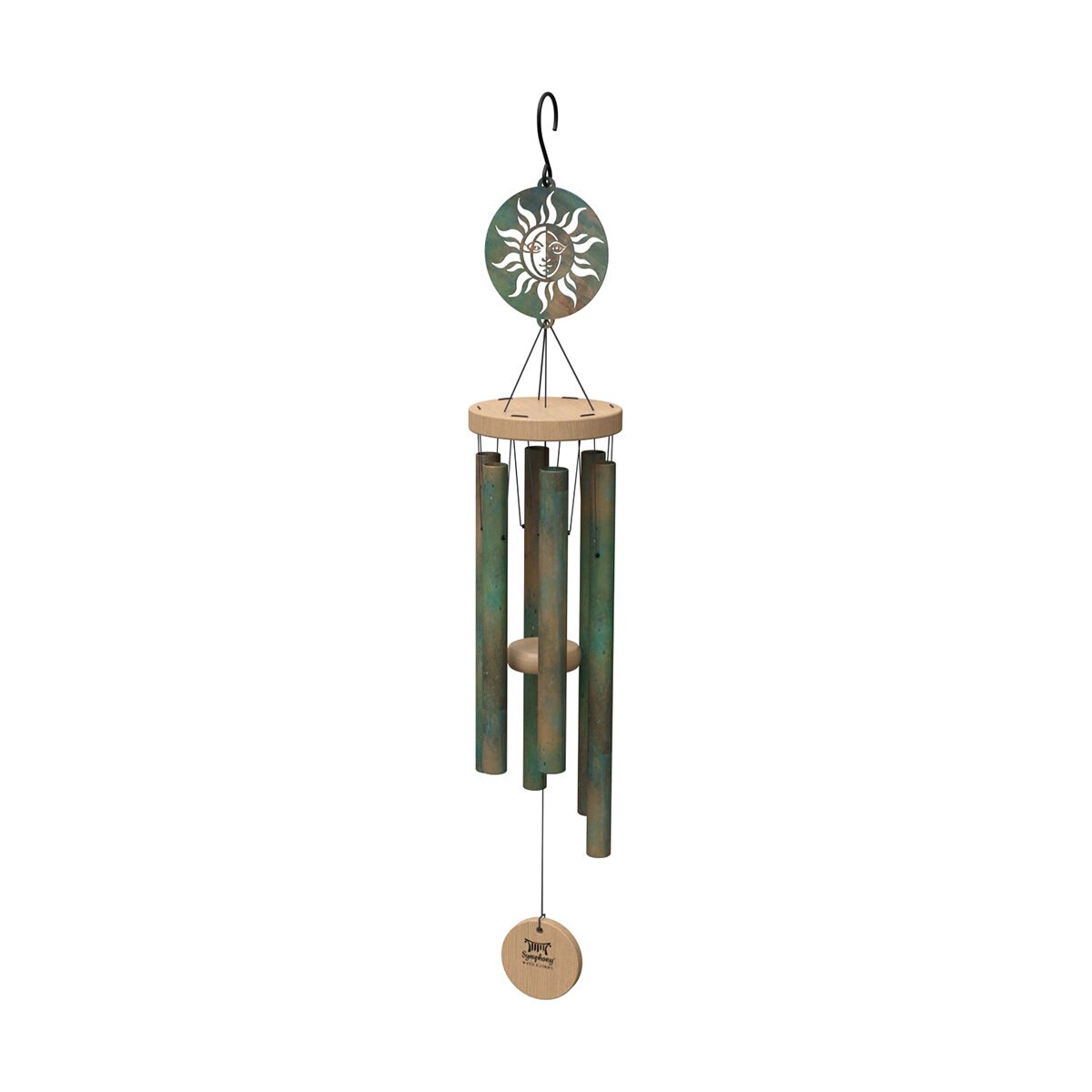 Panacea Wind Chime Aztec Sun Verdigris 34 in. | SiteOne