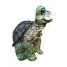 Statue Large Sitting Turtle Green 9-1/2 in.