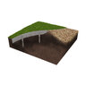 Permaloc CleanLine Aluminum Landscape Edging Black Duraflex 3/16 in. x 4 in. x 8 ft.