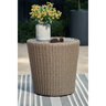 Hemmingford Wicker Round End Table