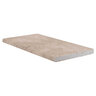 Coping Ivory Travertine Bullnose 1 Long 1 3/16 in. x 12 in. x 24 in.