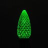 LED C9 Green Transparent - Faceted 