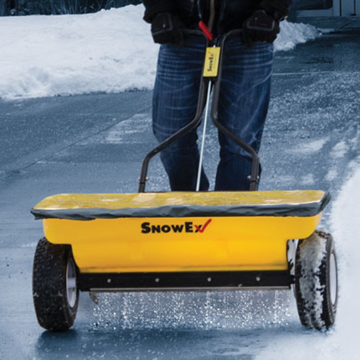 SnowEx Walk-Behind Drop Spreader 160 lb. Capacity w/ Stainless Steel ...