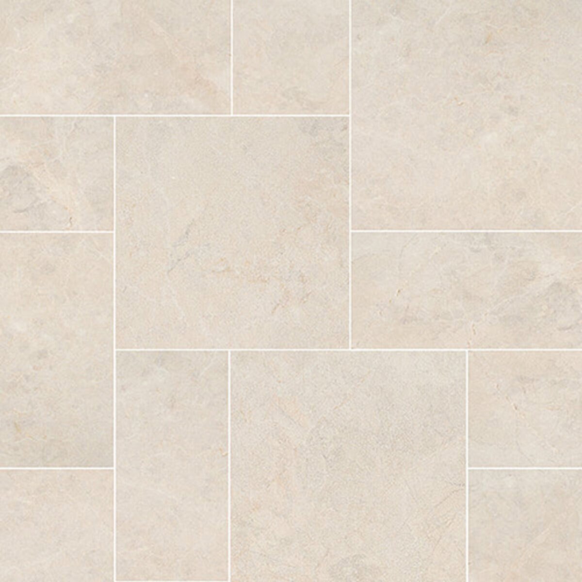 Dimensional Aegean Pearl Marble Tumbled 3pc Roman Pattern 1 3/16 in ...