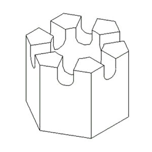 B-OEM Nut  3/8-16  Castle