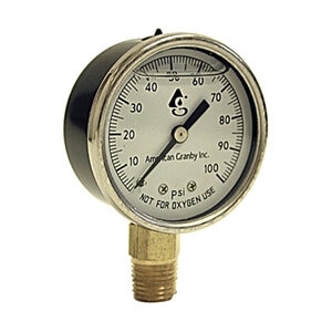 0-100# Pressure Gauge Liquid Filled Steel Ag No Lead
