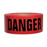 Danger Tear Flags 12 in. X 200 ft. perforated Every 12 in. Red 