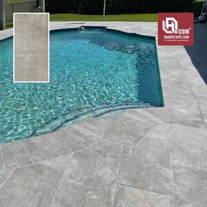 Hardscape.com Porcelain Paver French Limestone 24 in. x 24 in. x 2 cm (240 sq. ft./pallet)