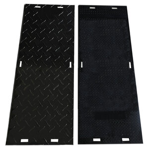 Prima Pack Ground Protection Mat, Black, Dual-Side Texture, 3 ft. x 8 ft.
