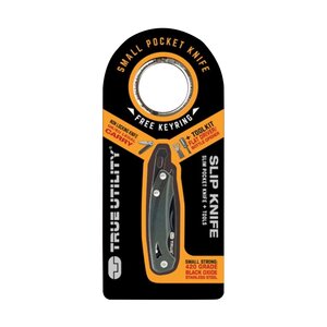 Alliance Sports Group Slip 1.5 in Drop Point 420 Black Oxide-Alumium-Slipjoint Keying KNF-0007