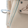 Ox Pro White Leather 10-Pocket Tool Pouch w/ Speed Square Pocket