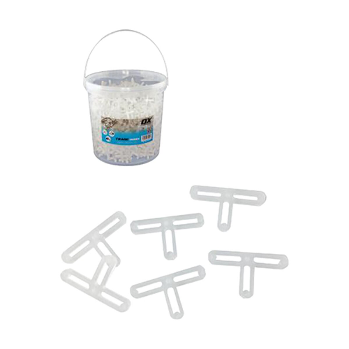 Ox Trade Hard Plastic Spacers 'T' - 1000/Bucket | 1/16-in. / 1.5mm ...