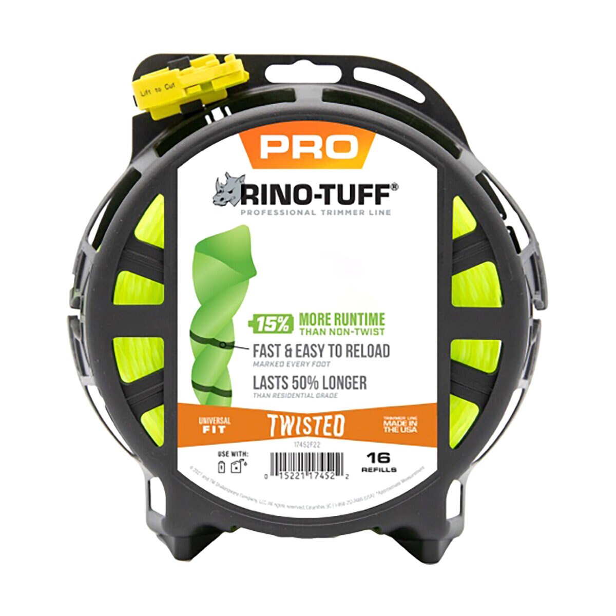Rino Tuff Universal Fit .095 in. x 830 ft. Pro Replacement Trimmer Line ...