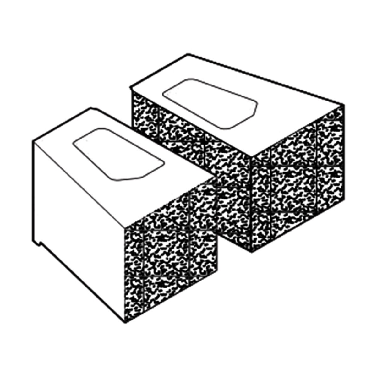 County Materials Integrity Wall Block Corner Split Face Slate Blend 3-5 ...