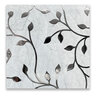 Cladding Bianco Carrara Marble w/ Stainless Steel Vine Finish 1 cm x 16 in. x 16 in.