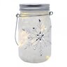 Snowflake Mason Jar w/LED 3-1/2 in. x 5-1/2 in.